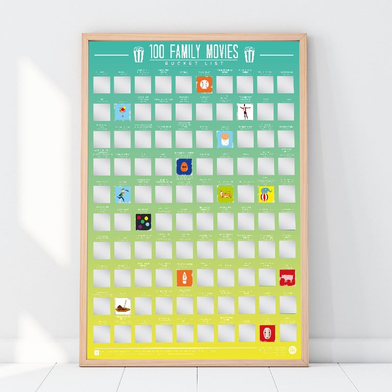 Gift Republic Scratch Poster - 100 Family Films